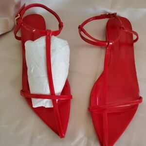 Red Strappy Sandals, Beauifully Designed.